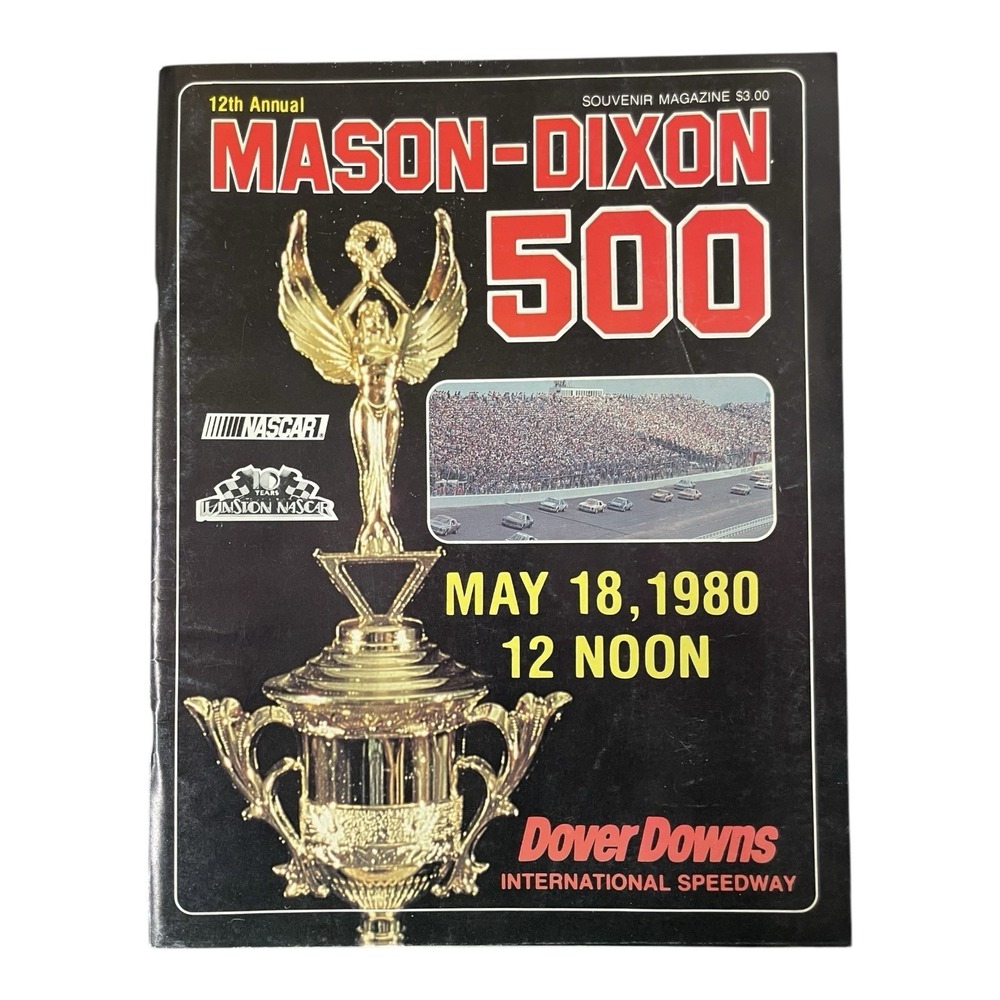 1980 Mason Dixon 500 Program NASCAR Dover International Speedway